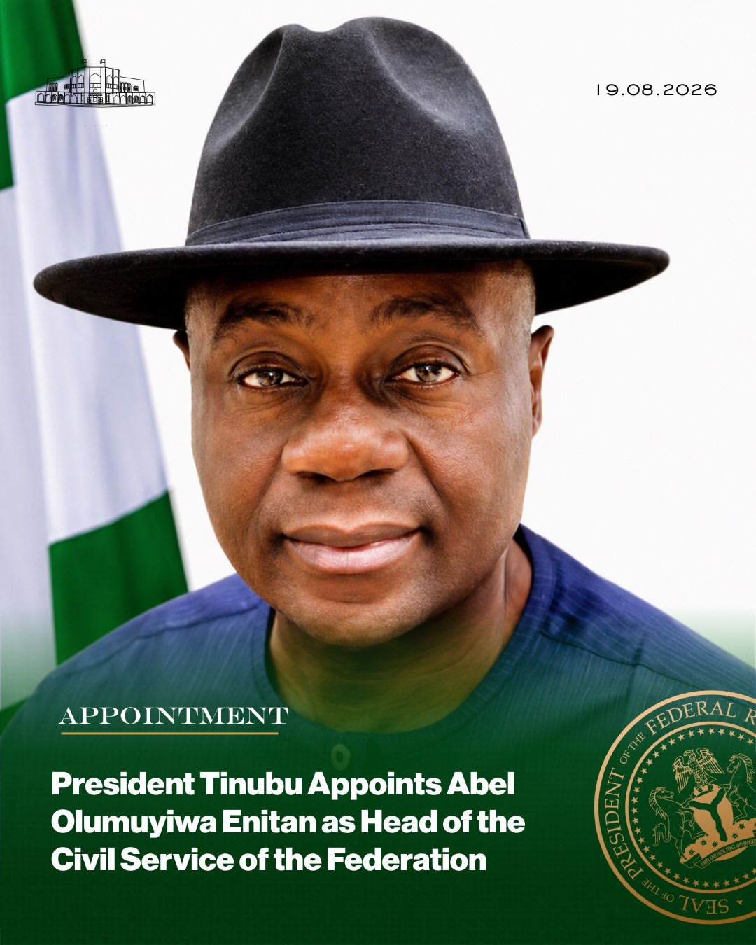 Abel Olumuyiwa Enitan Biography: The Complete Life Story of Nigeria’s Incoming Head of the Civil Service